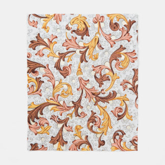 Vintage Wallpaper - Floral Pattern from 18th Centu Fleecefilt