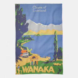 Vintage Wanaka New Zealand Lakeland Travel Kökshandduk