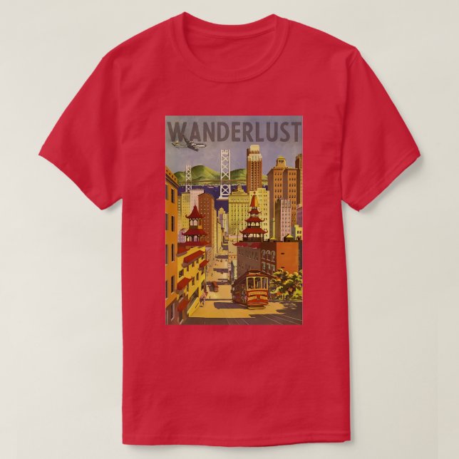 Vintage Wanderlust T Shirt (Design framsida)