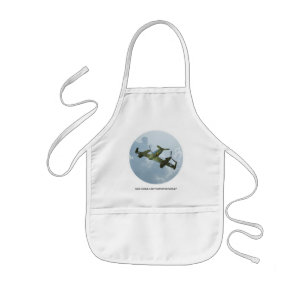 Vintage Warbird-flyg Militär luftfarts konst Barnförkläde