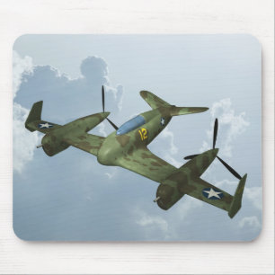 Vintage Warbird-flyg Militär luftfarts konst Musmatta