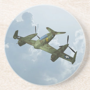 Vintage Warbird-flyg Militär luftfarts konst Underlägg