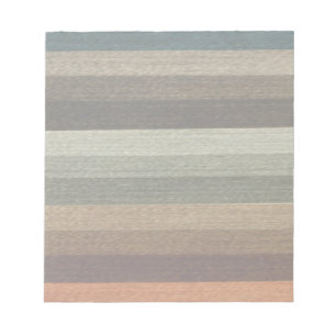 Vintage Warm Autumn Stripe Mönster, Earth Tones Anteckningsblock