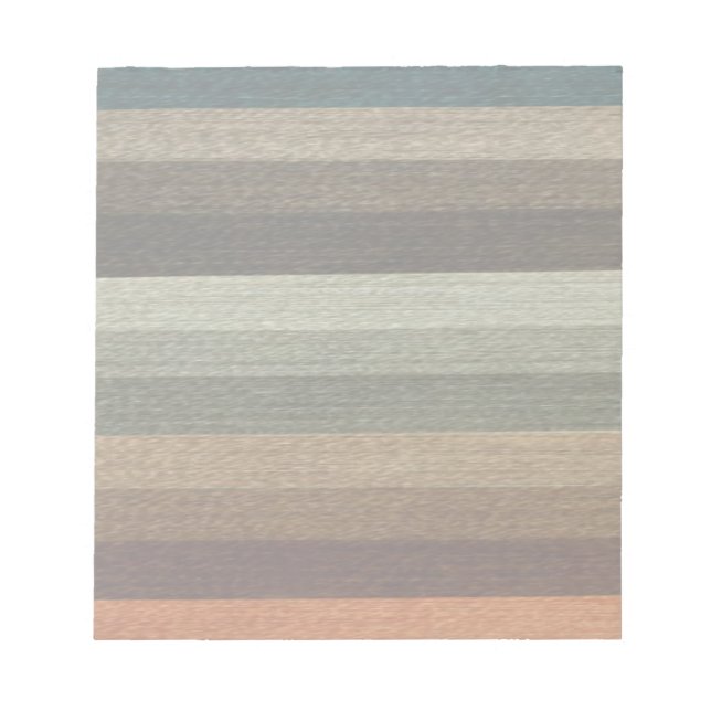 Vintage Warm Autumn Stripe Mönster, Earth Tones Anteckningsblock (Framsida)