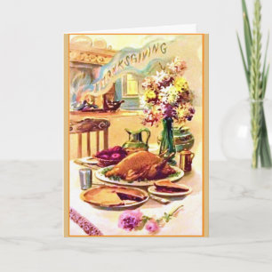 Vintage - Warm Thanksgiving Önskemål Helgkort