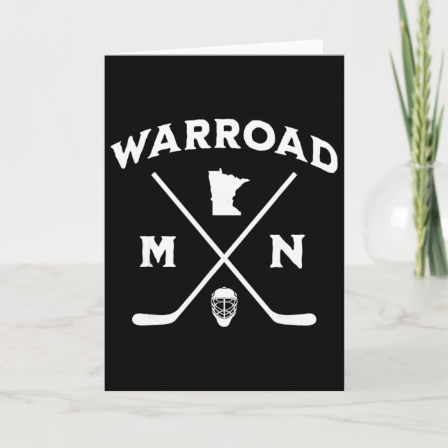 Vintage Warroad Minnesota ishockey  Kort (Framsida)