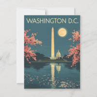 Vintage Washington D.C. Cherry Blommars Travel