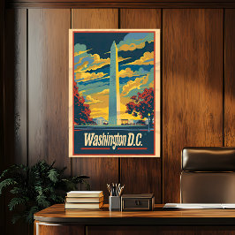 Vintage Washington D.C. Travel Poster