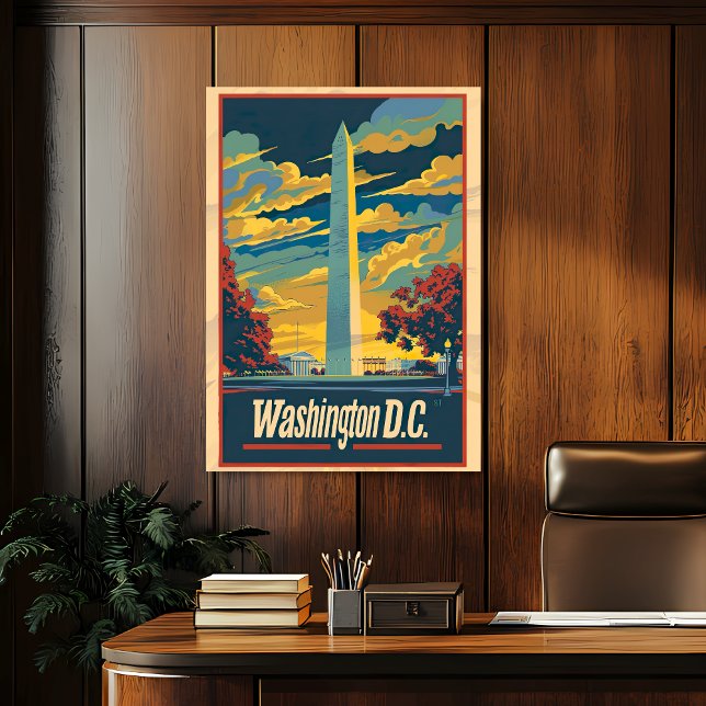 Vintage Washington D.C. Travel Poster (Skapare uppladdad)