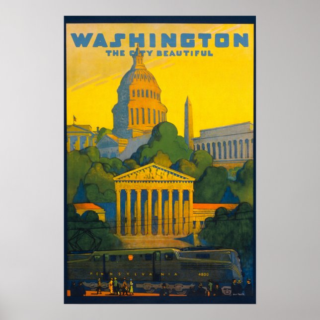 Vintage Washington DC Poster (Framsidan)