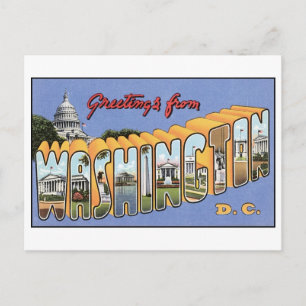 Vintage Washington, DC-vykort Vykort
