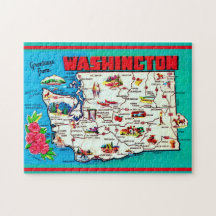 Vintage Washington-karta