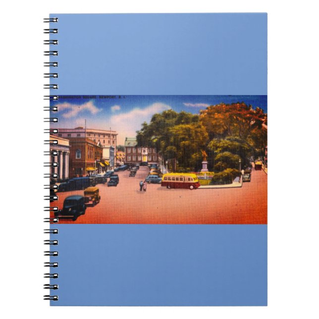 Vintage Washington Square, Newport, Rhode island Anteckningsbok (Framsidan)