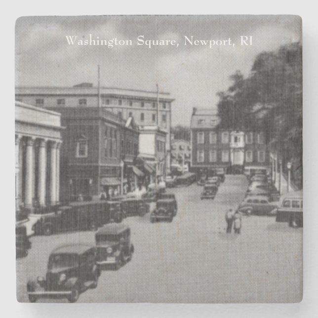 Vintage Washington Square, Newport, Rhode island Stenunderlägg (Framsidan)