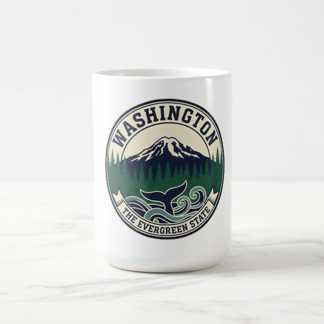 Vintage Washington State-emblem  Kaffemugg (Center)