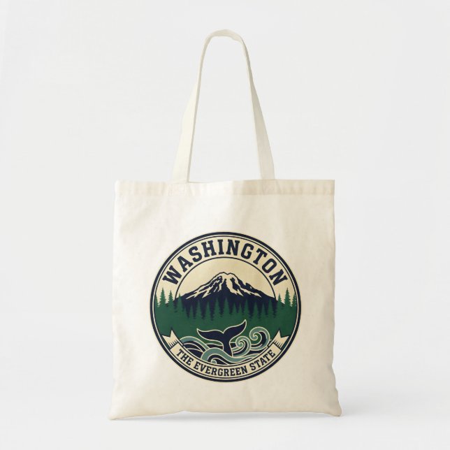 Vintage Washington State-symbol  Tygkasse (Framsidan)