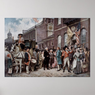 Vintage Washingtons inaugration i Philadelphia Poster