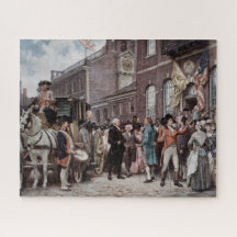 Vintage Washingtons inaugration i Philadelphia