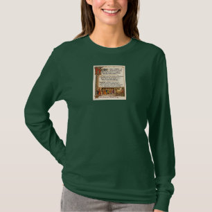 Vintage Wassail-sång Illuminerad Manuskriptkonst T Shirt