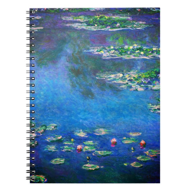 Vintage Water Lilies by Claude Monet Anteckningsbok (Framsidan)
