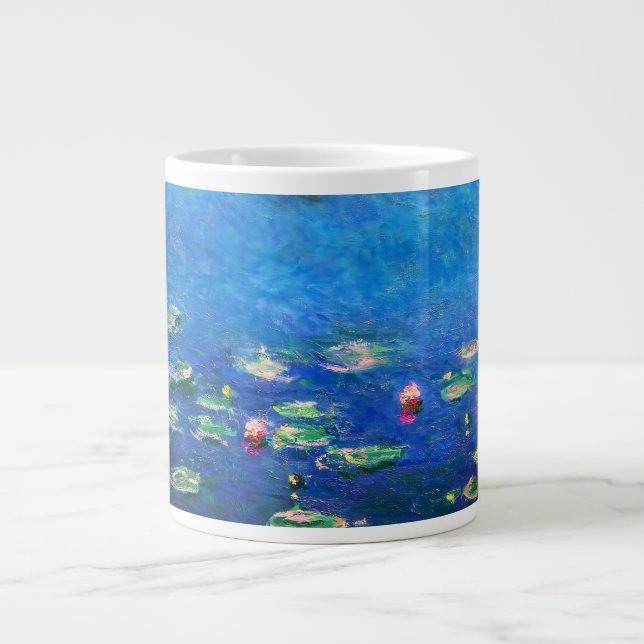 Vintage Water Lilies by Claude Monet Jumbo Mugg (Framsidan)
