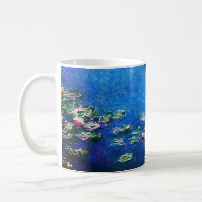 Vintage Water Lilies by Claude Monet Kaffemugg (Vänster)