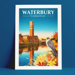 Vintage Waterbury Connecticut Vykort