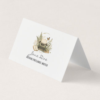 Vintage Watercolor Author Business Card Visitkort