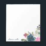 Vintage Watercolor Blommigt Personlig Stationery  Anteckningsblock<br><div class="desc">Söt vattenfärgsblommor anteckningsblock,  personlig med ditt namn.</div>