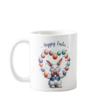 "Vintage Watercolor Bunny Juggling Påskägg