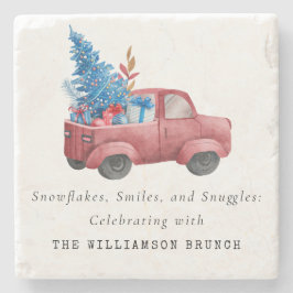 VINTAGE WATERCOLOR CHRISTMAS LASTBIL PERSONLIG STENUNDERLÄGG