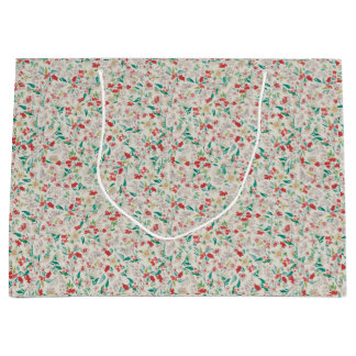 Vintage Watercolor Florals Winter Meadow (Cream)