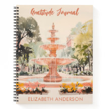 Vintage Watercolor Fontän Gratitude Journal