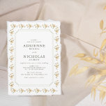 Vintage Watercolor Gult Blommigt Bröllop Inbjudningar<br><div class="desc">Bröllopbjudan till blommigten i elegant med delikat gult blommar och en klassisk gräns-design. Perfekt för vår och sommar-firande,  denna tidslängd och digitala nedladdningar för anpassade anger tonen för en glatt och sofistikerad händelse.</div>