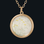 Vintage Watercolor Kärlek Guldpläterat Halsband<br><div class="desc">Valentines day simpel elegans</div>