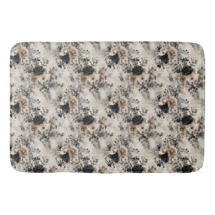 Vintage Watercolor Ro i Beige, Black, Cream Badrumsmatta