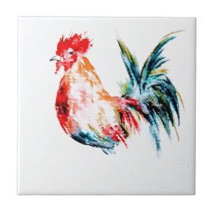 Vintage Watercolor Tupp Kakelplatta