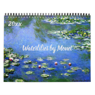 Vintage Waterlilies Fine Art av Claude Monet Kalender