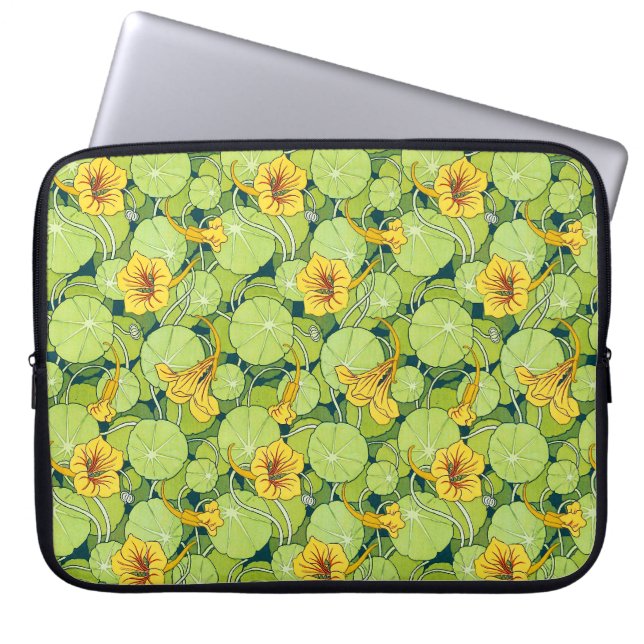 Vintage Waterlilies Laptop Fodral (Framsidan)