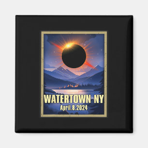 Vintage Watertown Ny Total Solar Eclipse 2024 Magnet