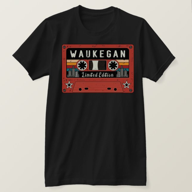 Vintage Waukegan City Begränsad Edition T Shirt (Design framsida)