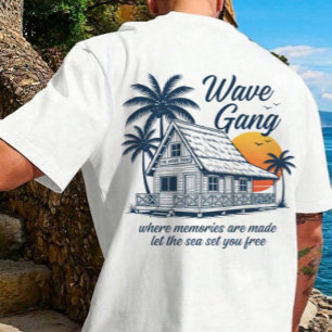 Vintage Wave Gang Cabin Beach Tee   Minnen Är M