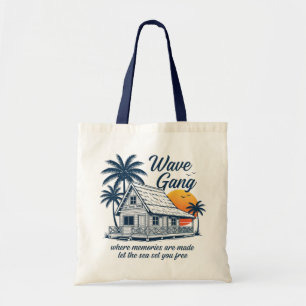 Vintage Wave Gang Cabin Beach Tee Minnen Är M Tygkasse