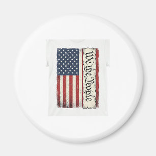 Vintage We the People Flagga Patriotisk Shirt Desi Magnet