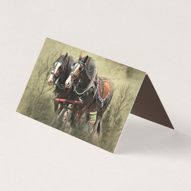 Vintage Weasted Clydesdale Postcard Kort (Framsida)