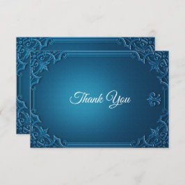 Vintage Wedding Geometric Teal Turquoise Elegant Tack Kort