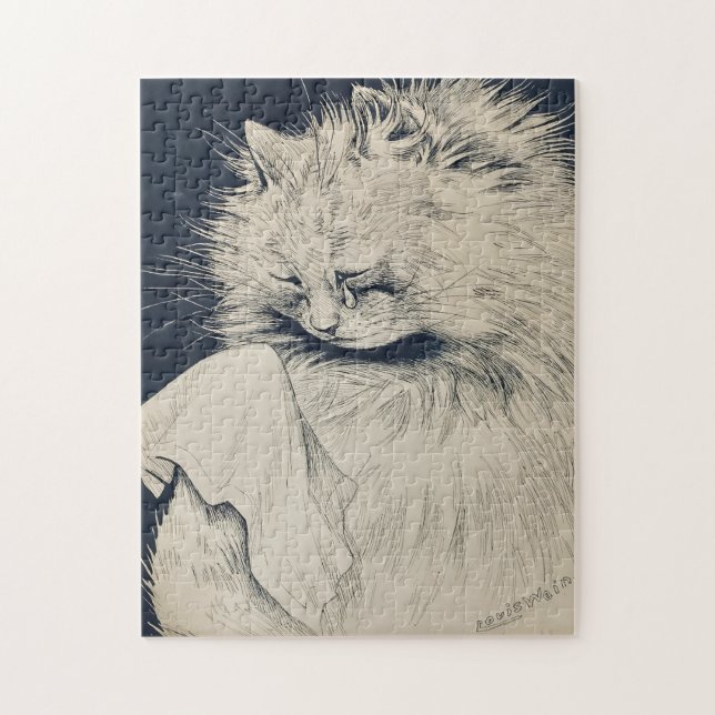 Vintage Weeping Cat av Louis William Wain Pussel (Vertikal)