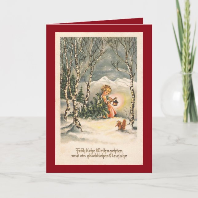 Vintage Weihnachten German Greeting Card Helgkort (Framsida)
