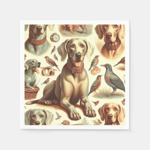Vintage Weimaraner Seamless Pappersservett