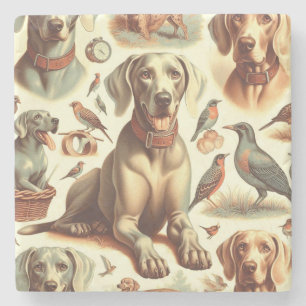 Vintage Weimaraner Seamless Stenunderlägg